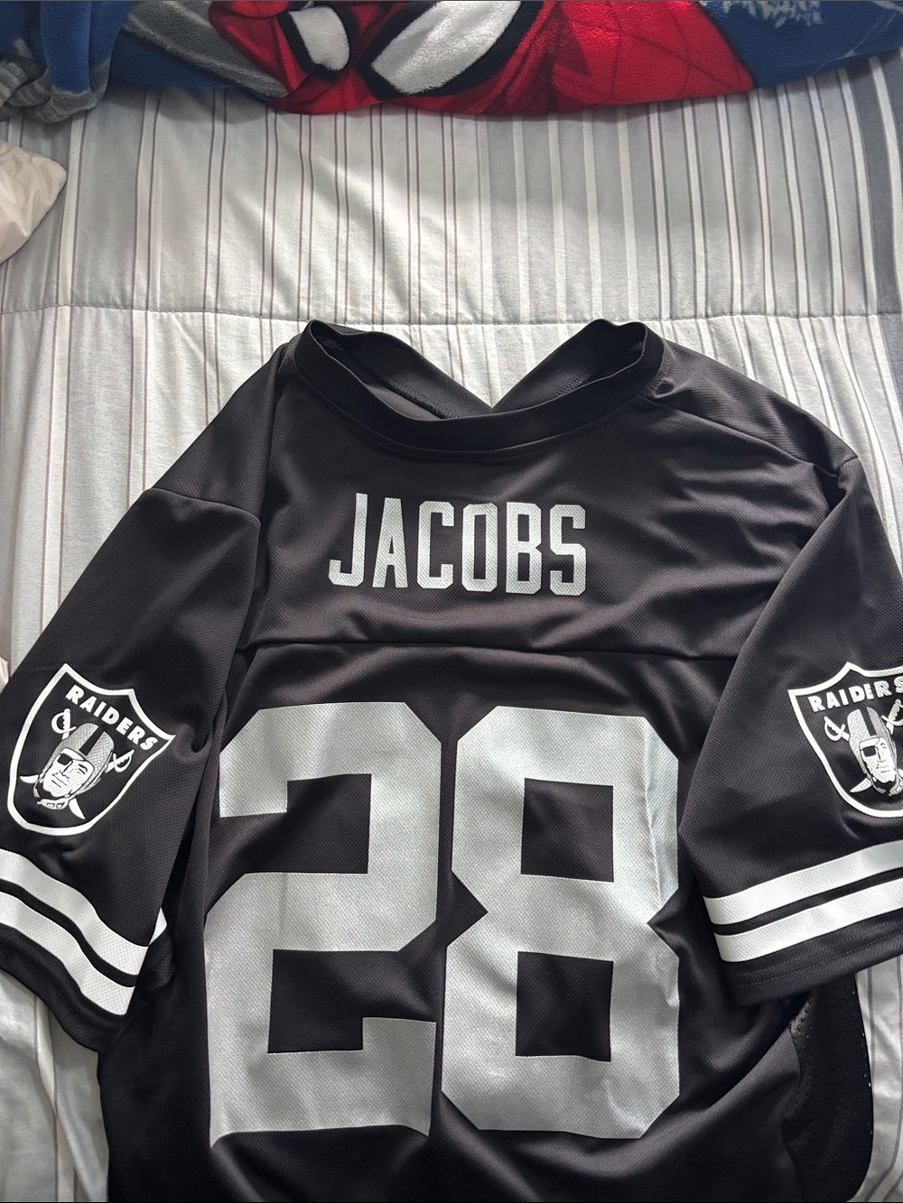 JACOBS #28 Raiders Black Football Jersey